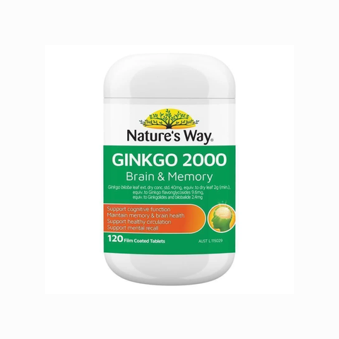 Nature's Way Viên Uống Bổ Não Ginkgo Biloba 2000mg 120 Viên