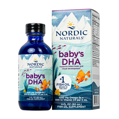 Nordic Naturals Dung Dịch Baby's DHA Hỗ Trợ Bổ Sung DHA Cho Trẻ Sơ Sinh Chai 60ml