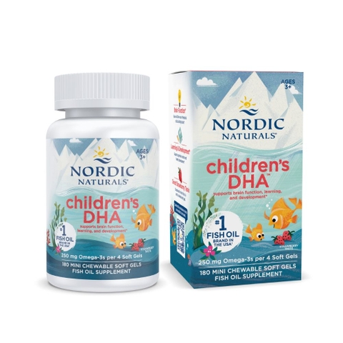 Nordic Naturals Viên Nhai Children's DHA Hỗ Trợ Bổ Sung DHA Cho Trẻ Em Hộp 180 Viên