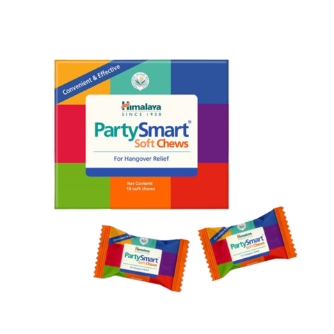Himalaya Party Smart Soft Chews Viên Nhai Hỗ Trợ Giải Rượu, Giảm Say Hộp 2 Viên