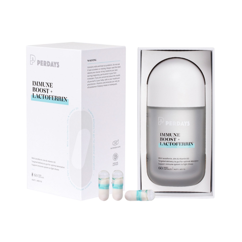 Perdays Viên Uống Immune Boost & Lactoferrin Hỗ Trợ Tăng Đề Kháng, Hệ Miễn Dịch Khỏe Mạnh Cho Mẹ Bầu 60 Viên