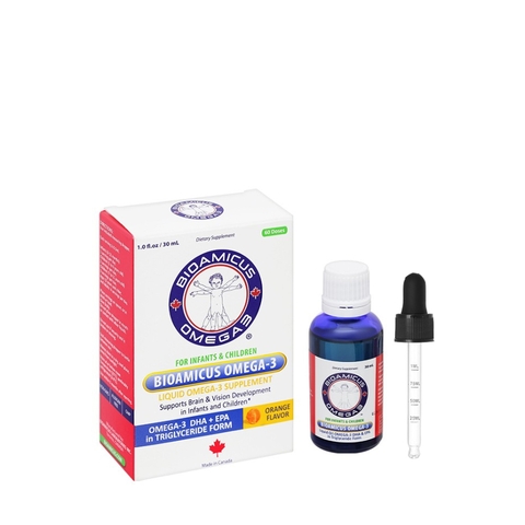 Bioamicus Omega 3 Chứa DHA Và EPA Hỗ Trợ Tăng Cường Thị Lực Và Trí Não Cho Trẻ Lọ 30ml