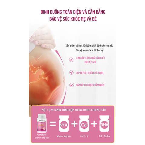 AusNatures Viên Uống Vitamin Tổng Hợp Cho Mẹ Bầu Pregnancy Essentials 60 Viên