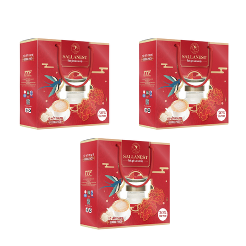 Sallanest Nước Yến Chưng Đường Phèn 30% Tổ Yến 6 Hũ x 70ml