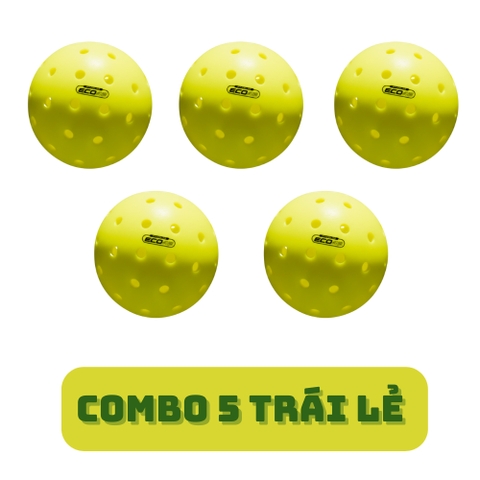 Combo 5 Trái Facolos F-Eco 48 Bóng Pickleball 48 Lỗ