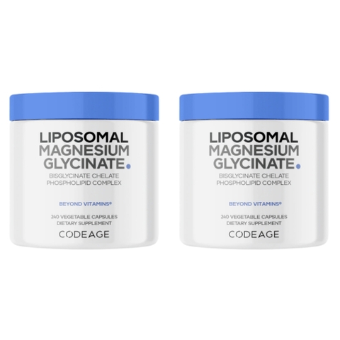 Combo 2 Hộp Codeage Viên Uống Liposomal Magnesium Magie Glycinate Hữu Cơ Hỗ Trợ Cơ, Thần Kinh Và Hệ Thần Kinh 240 Viên