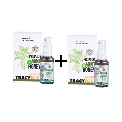 Combo 2 Chai Tracybee Xịt Keo Ong Xanh Vị Bạc Hà Hỗ Trợ Cải Thiện Viêm Họng, Ho 30ml