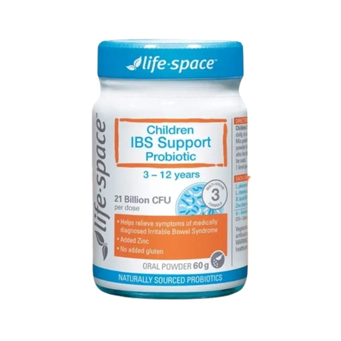 Life Space Viên Uống Bổ Sung Men Vi Sinh Cho Bé 3-12 Tuổi Years Childrens IBS Support Probiotic 60g