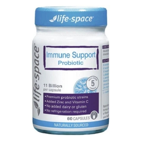 Life Space Viên Uống Bổ Sung Men Vi Sinh Tăng Đề Kháng Adult Immune Support Probiotic 60 Caps