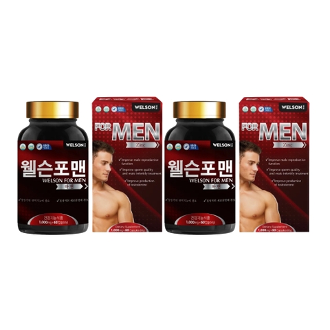 Combo 2 Hộp Viên Uống Tăng Cường SL Nam Welson For Men Từ Hàn Quốc - 60 Viên, Hiệu Quả Vượt Trội