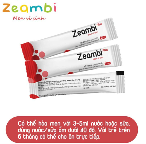 Zeambi Plus Men Vi Sinh Cân Bằng Hệ Vi Sinh Đường Ruột Hộp Cho Bé Hộp 30 Gói
