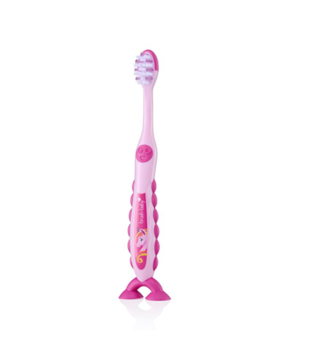 Brushbaby Bộ 2 Bàn Chải Đánh Răng Flossbrush Cho Bé Đang Thay Răng Sữa Màu Từ 3 - 6 Tuổi