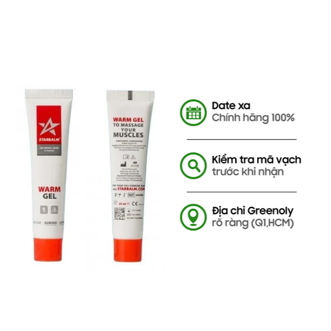 Starbalm Gel Làm Nóng Hỗ Trợ Giảm Đau Lưng, Vai, Cổ, Tay, Chân Trước Và Sau Khi Vận Động Tuýp 25ml