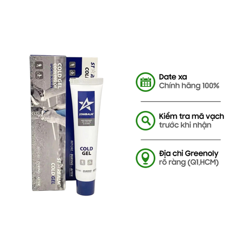 Starbalm Gel Làm Lạnh Hỗ Trợ Giảm Sưng, Thư Giãn Cơ Bị Làm Việc Quá Sức, Phục Hồi Da Từ Vết Thâm Tím Tuýp 25ml