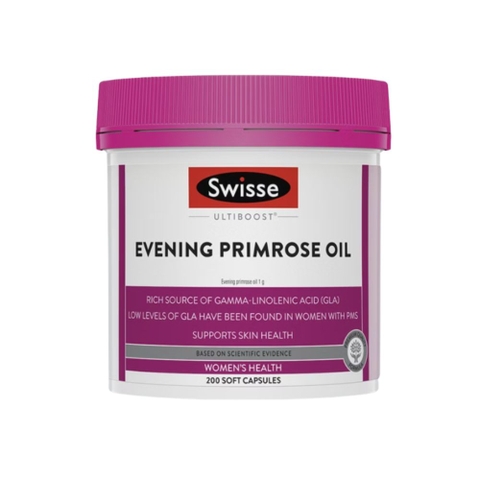Swisse Ultiboost Viên Nang Mềm Evening Primrose Oil Bổ Sung Dầu Hoa Anh Thảo Hộp 200 Viên