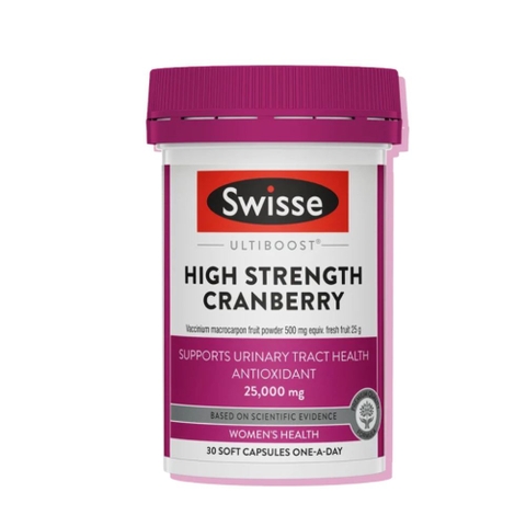 Swisse Ultiboost Viên Uống High Strength Cranberry Hỗ Trợ Sức Khỏe Đường Tiết Niệu Hộp