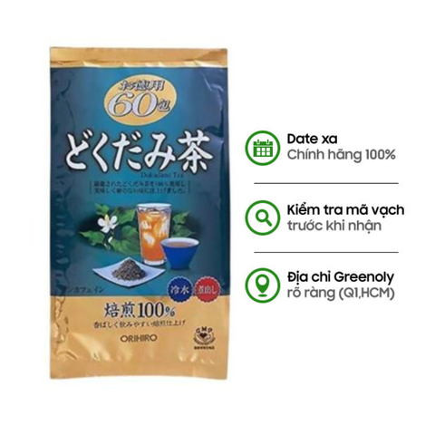 Orihiro Trà Diếp Cá Thanh Nhiệt Thải Độc 60 Gói