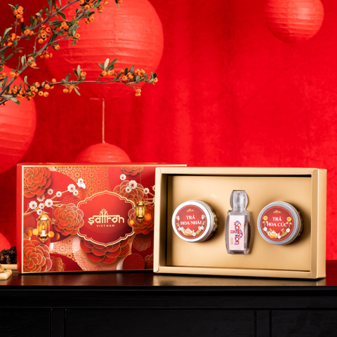 Saffron Hộp Quà Tết Zahra - Trà Hoa Cúc, Trà Nhài