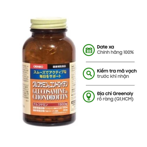 Orihiro Viên Uống Hỗ Trợ Xương Khớp Glucosamine & Chondroitin 480 viên