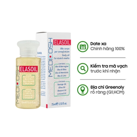 Medicosh Elasoil Dầu Dưỡng Làm Mờ Rạn Da Cho Bà Bầu Sau Sinh Và Do Tăng Cân 75ml