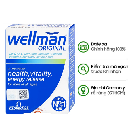 Vitabiotics Wellman Original Tăng Cường Sinh Lý Nam Giới