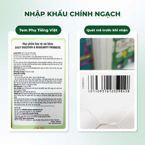 Brauer Bột Hỗ Trợ Tiêu Hóa Cho Trẻ Từ 2 Tuổi Daily Digestion & Fibre 30 Gói