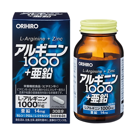 Viên uống Orihiro L-Arginine 1000mg Và Zinc Từ Nhật Bản