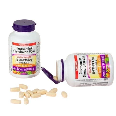 Webber Naturals Viên Uống Giảm Đau Duy Trì Sụn Khớp Glucosamine Chondroitin MSM 500/400/400mg Hộp 120 Viên