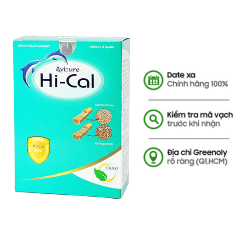 Avisure Hi-Cal Viên Uống Bổ Sung Canxi Và Dưỡng Chất Hộp 30 Viên