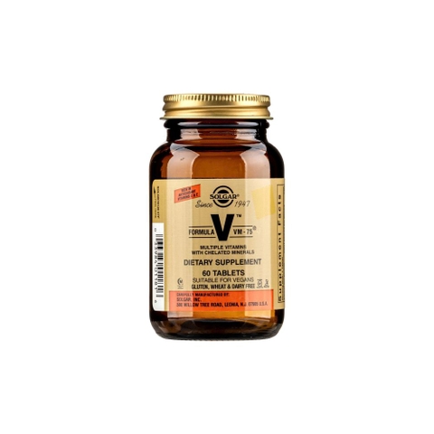 Solgar Viên Uống Bổ Sung Vitamin Tổng Hợp Formula VM-75 60 Viên