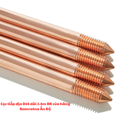 Cọc tiếp địa D14 dài 2.4m RR của hãng Ramratna Ấn Độ
