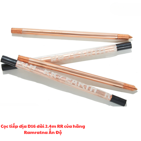 Cọc tiếp địa D16 dài 2.4m RR của hãng Ramratna Ấn Độ