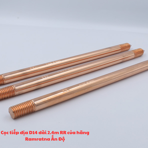 Cọc tiếp địa D14 dài 2.4m RR của hãng Ramratna Ấn Độ