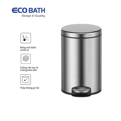 Thùng rác Ecobath EC6803-12MT dung tích 12L
