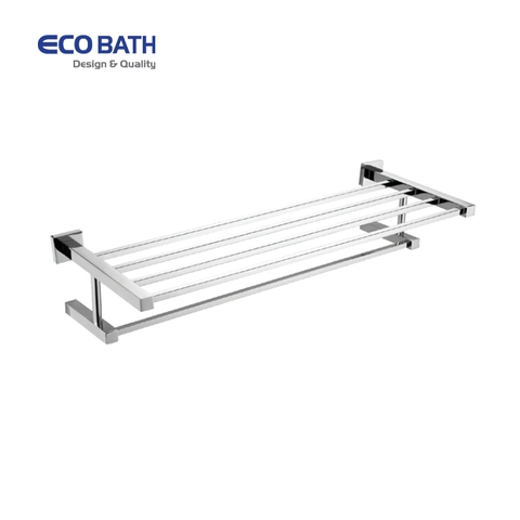 Vắt khăn giàn EcoBath EC255-12 màu inox bóng