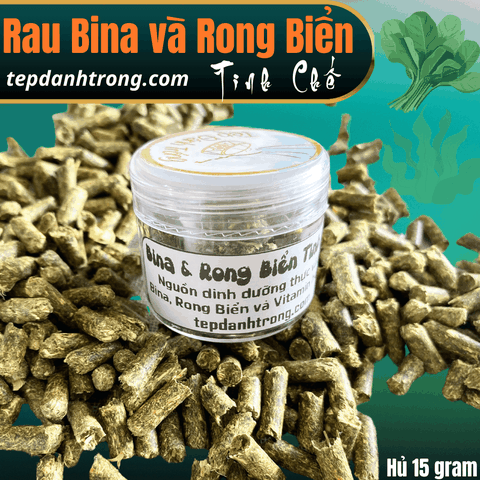 Rau Bina Và Rong Biển Tinh Chế - Thức ăn tép cảnh chuyên dụng - Cải thiện tiêu hoá, tăng cường miễn dịch cho tép con.