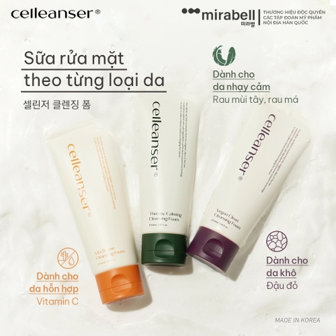 Sữa rửa mặt Celleanser Therapy Calming Cleansing Foam