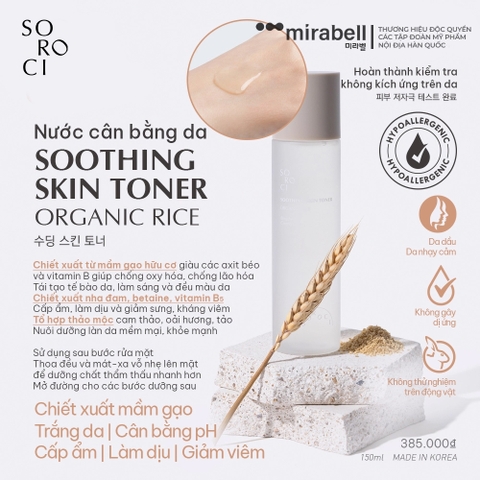 Nước cân bằng da Soroci Soothing Skin Toner
