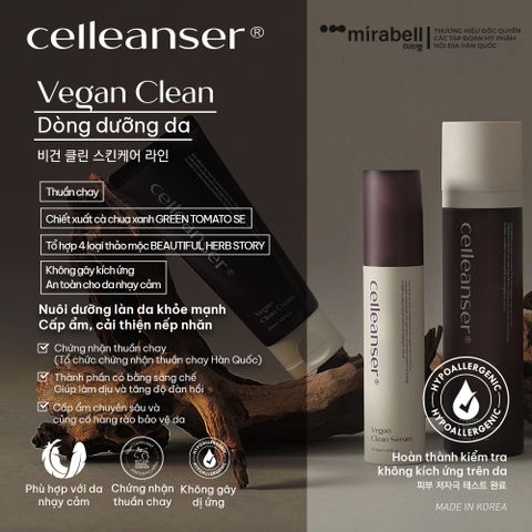 Tinh chất dưỡng da Celleanser Vegan Clean Serum