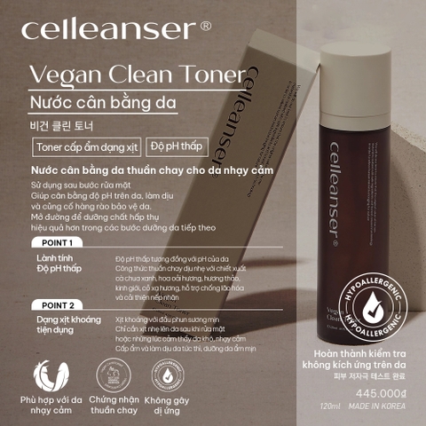 Kem dưỡng da Celleanser Vegan Clean Cream