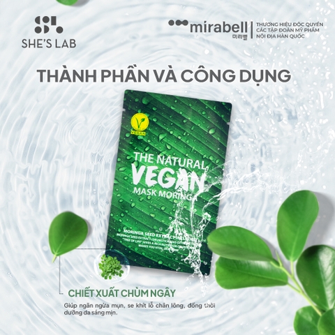 Mặt nạ She’s Lab The Natural Vegan Mask Moringa