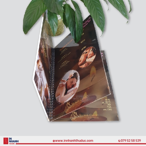 Menu bìa bồi Carton - Đóng lò xo gáy