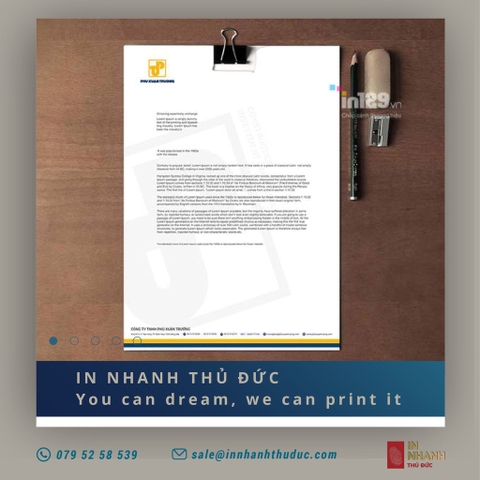 In giấy tiêu đề - Số lượng ít - Letterhead
