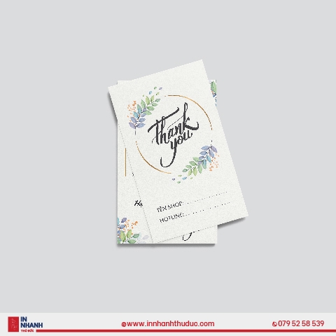 In thẻ cảm ơn - Thankcard