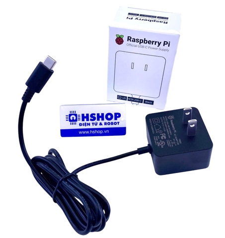 Nguồn chính hãng Official Raspberry Pi 4 Power Supply 5.1VDC 3A 15W USB-C