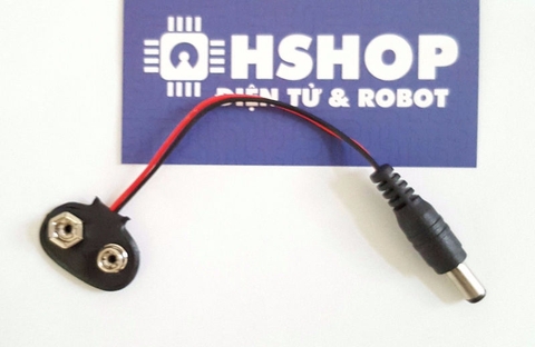 Giắc pin 9V battery connector to DC Plug