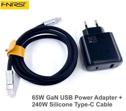 Nguồn FNIRSI® 65W GaN USB Power Adapter + 240W Silicone Type-C Cable