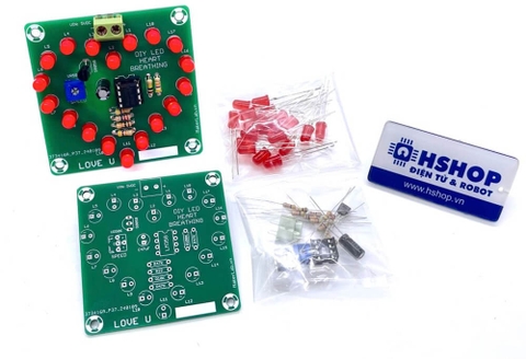 Mạch trái tim thổn thức, cân 8/3 14/2 20/10, DIY LED HEART BREATHING