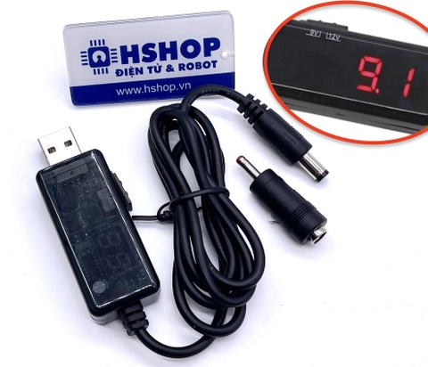 Mạch tăng áp USB to DC5.5/3.5mm Boost to 9/12VDC