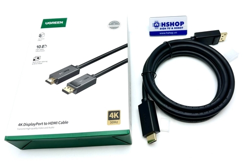 Cáp Displayport to HDMI đực dài 1.5m 10239 chính hãng Ugreen